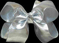 Large Silver Lame' Bow